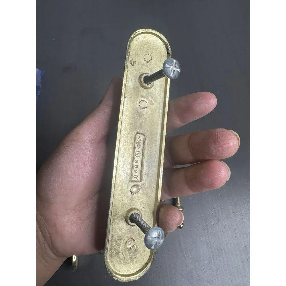 Vintage Brass Cabinet Pull Handles Set of 4 Traditional Rope Edge